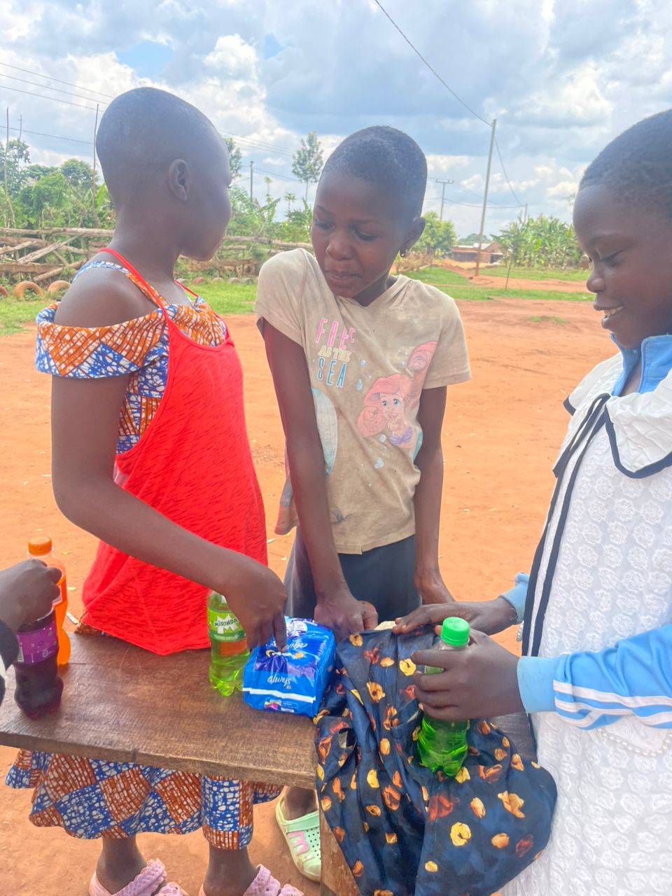 Children doing household tasks